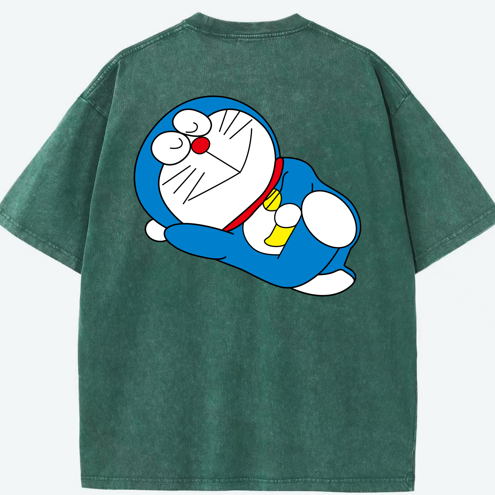 （画像用） ドラえもん Doraemon 綿100% ヴィンテージ風 半袖Tシャツ（背面プリント）